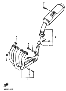 YZF600R YZF600RH Выхлоп