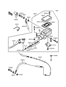 ZX900 Цилиндр сцепления