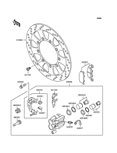 KLE500 Передний тормоз