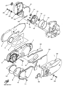 YP125R Крышка картера двигателя