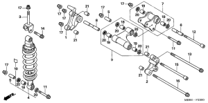 VTR1000F Rear cushion
