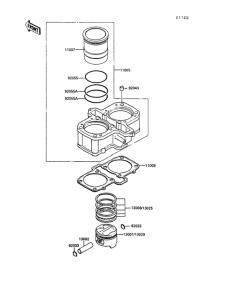 EX400 Цилиндр и поршни