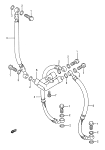 GSX-R1100 Передние тормозные трубки