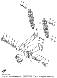 XV1100GC Задний рычаг подвески