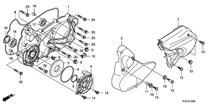 NSS250 (ABS) Крышка картера левая