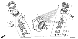 VT1300CT Коленчатый вал и поршни