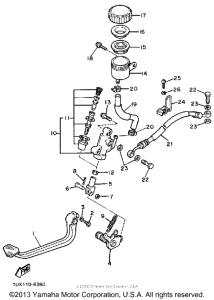 FJ1200T Задний торм цилиндр
