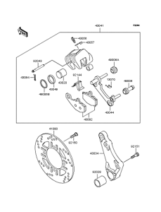 ZR400 Задний тормоз