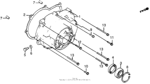TG50 Крышка картера правая