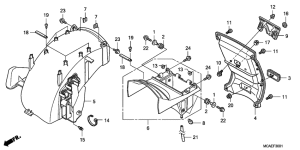 GL1800 (ABS) Заднее крыло