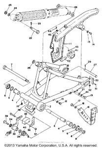 DT250F Rear arm - chain case