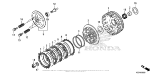 CRF250L (ABS) Сцепление