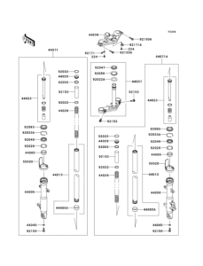 EX250 Передняя вилка