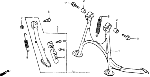 VT500C Подножка