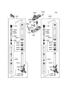 ZX1400 Передняя вилка