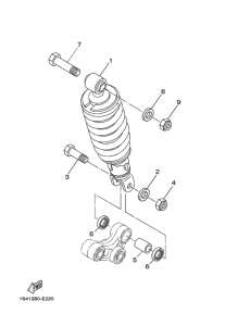 YBR250 Задняя подвеска