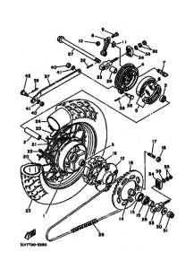 XV250S Rear wheel complete assy
