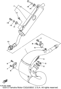 WR250Z Выхлопная система