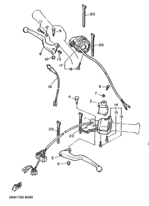 XT600 Handle switch. lever