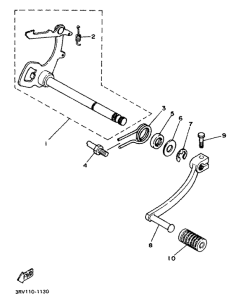 PW80 Schaltwelle.pedal