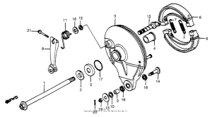 CR480 Rear brake panel 82