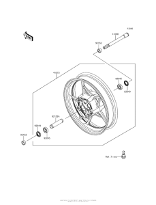 ER650 Переднее колесо