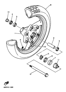 XJ600S Переднее колесо