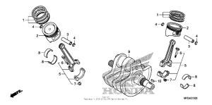 VT750C2 Коленчатый вал и поршни