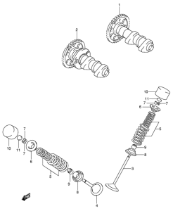 DR-Z400 Распредвал  /  клапан