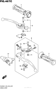 DL650X (ABS) Handle Lever (Dl650Al7 E33)
