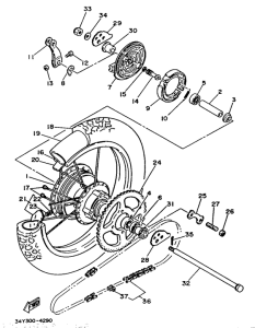 DT125LC Переднее колесо