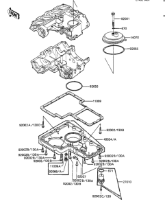 KZ1100 Крышка сапуна / маслосборник