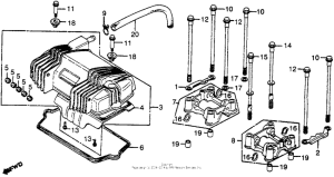 CB400 Cylinder head cover + camshaft holder