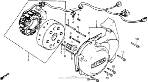 CM400 Cm400c / tleft crankcase cover + alternator