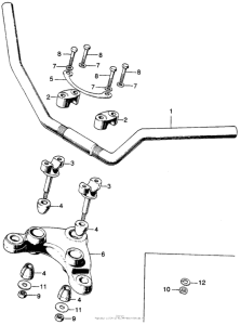 CL175 Handlebar + top bridge