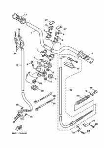 YW50FX Steering handle & cable