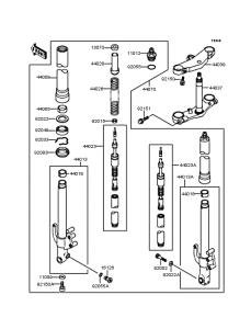 ZX250 Передняя вилка