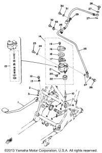 XS750E Brake pedal - rear master cylinder