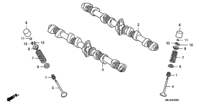CB1300 Распред вал / клапана
