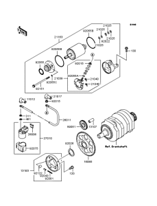 EX250 Starter motor / starter clutch