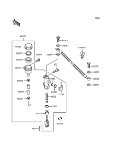 KLE500 Задний торм цилиндр