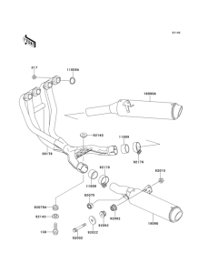 ZX500 Глушитель