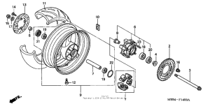 VTR1000F Переднее колесо