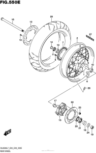 DL650X (ABS) Rear Wheel (Dl650Xal7 E28)