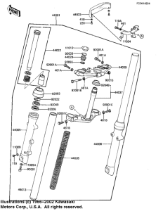 KZ250 Вилка передней оси