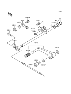 ZX400 Механизм переключения передач