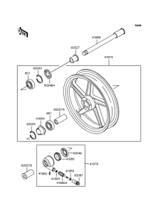 ZR400 Переднее колесо