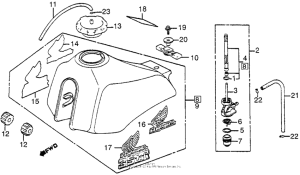 XL350R Топливный бак