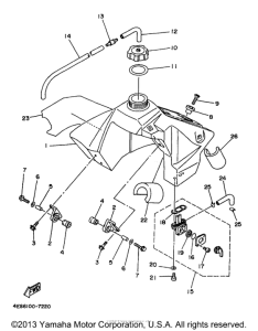 YZ80J1 Топливный бак