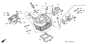 CRF80F Головка цилиндров
